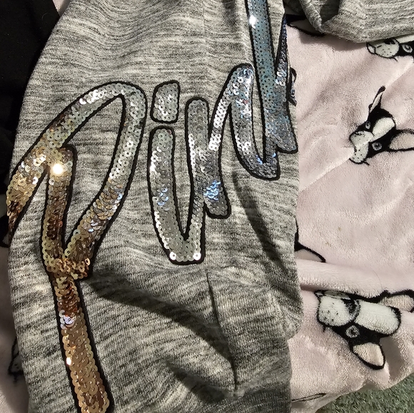 PINK VS sweat pants silver sequins - Picture 2 of 4